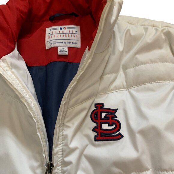 G-III Sports by Carl Banks Women's Puffer St Louis Cardinals White Jacket Sz L - Picture 2 of 15